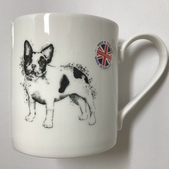 Roy Kirkham Frenchie Dog England Bone China Coffee Mug 2012 French Bulldog NEW - Picture 1 of 13